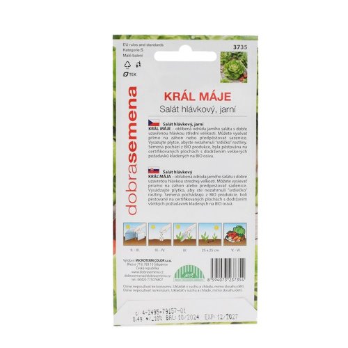 Šalát hláv.kráľ máje bio 0,4g