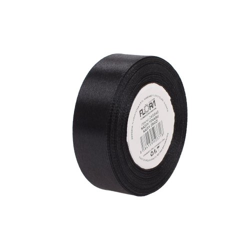 Saten stuha 20mm/15m čierna farba 039