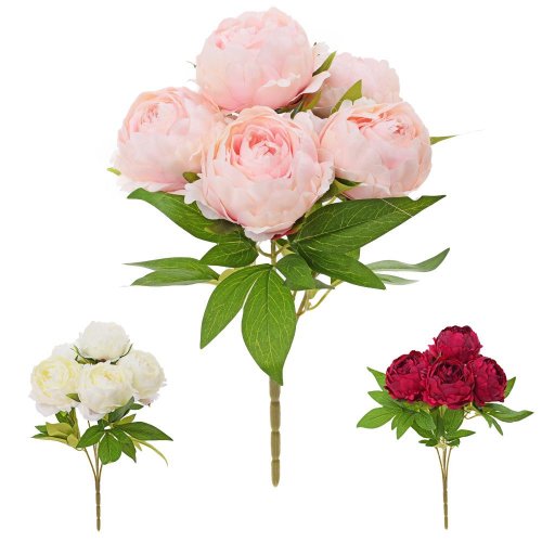Kytica pivonka mix/3f 48cm - Umelé kvety