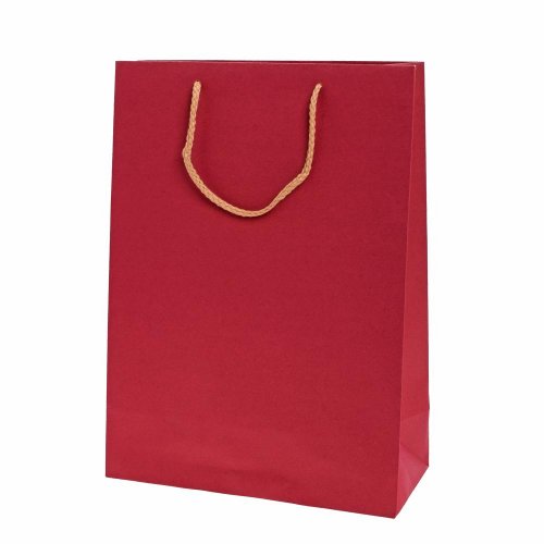 Taška papier púdrová cyklamen 27x37+12cm