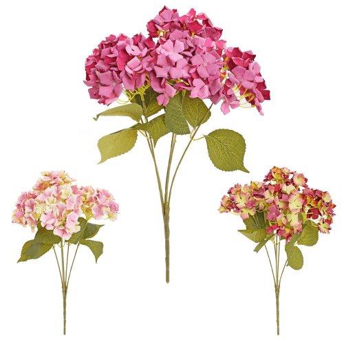 Kytica hydrangea mix/3f 51cm - Umelé kvety