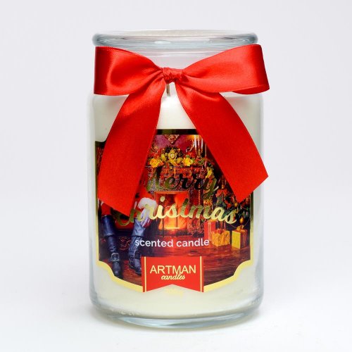 Voň.v skle christmas veľ.mikuláš 700gr 16cm