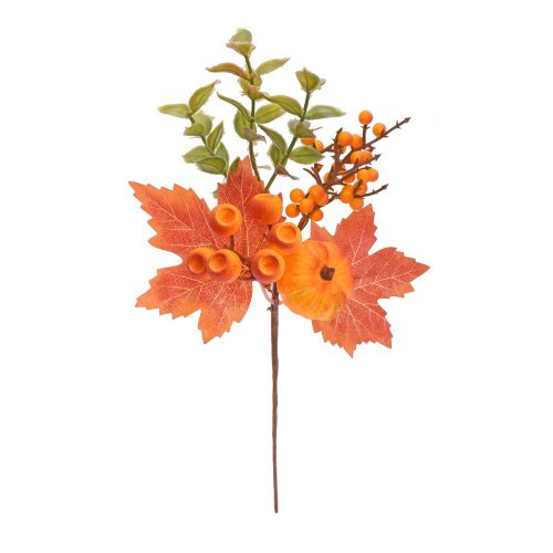 Zápich tekvica, šípky, lístie 32cm - Vianočné osvetlenie