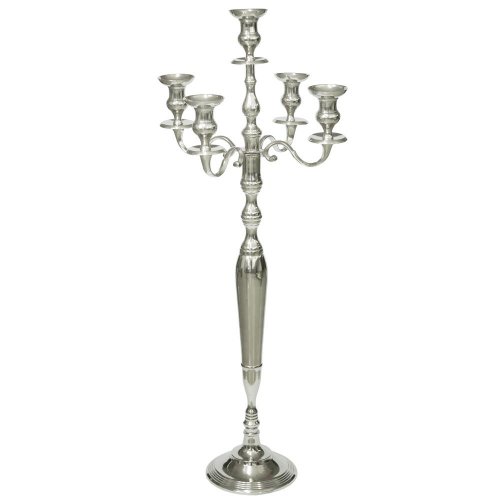 Svadba aluminiový svietnik 100cm 5- ram - Umelé kvety