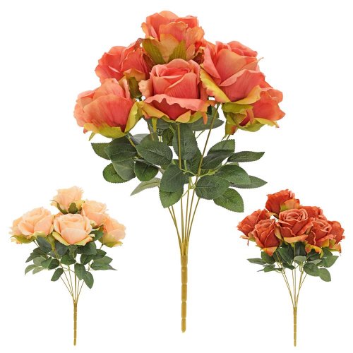 Kytica ruža x7 45cm mix/3f jesenné