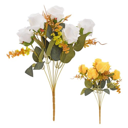 Kytica ruža, zeleň mix/2f 39cm