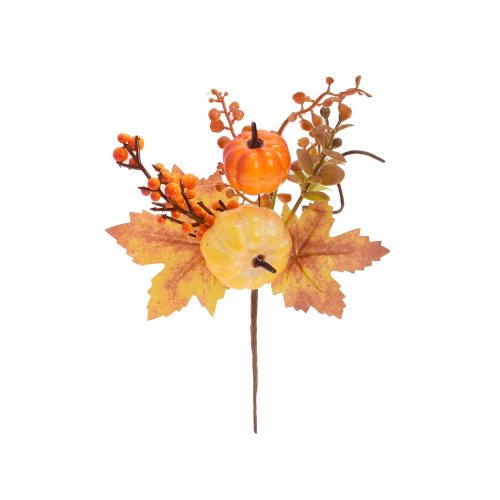 Zápich tekvica, guličky, zeleň 23cm - Vianočné osvetlenie