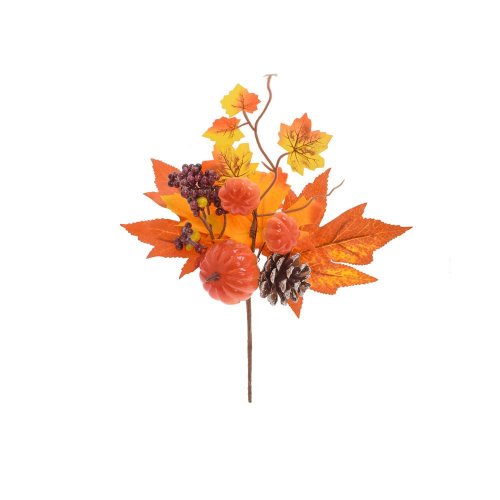Zápich tekvica, šiška, zeleň or/žl 30cm - Lampáše