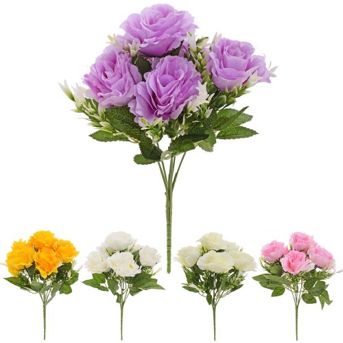 Kytica ruža x6 33cm mix 5f