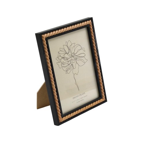 Fotorámik čierny s korálkami 15,5x20,5cm