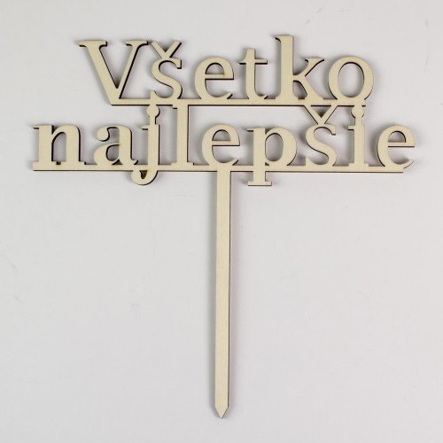 Výrez zápich všetko najlepšie drevo s/3 20x20x0,5cm