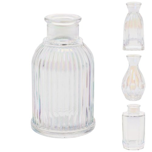 Váza sklo holograf. ass3 /v13cm