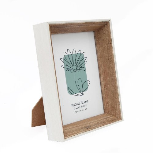 Fotorámik hlboký bielohnedý 18x13cm - Umelé kvety