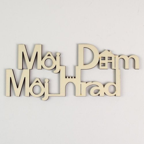 Výrez dom hrad drevo s/3 20x8,5x0,5cm