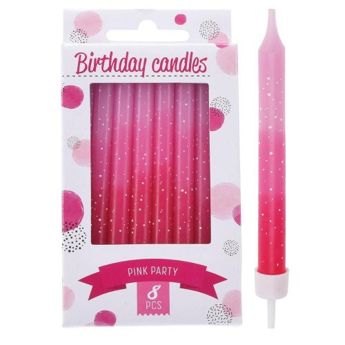 Sviečky party 8ks fuchcia s37400000