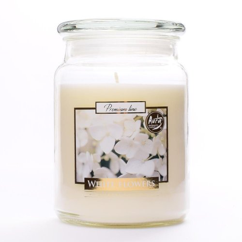 Voň.v skle s vrchn.biele kvety/snd99-179/500gr 15cm 500g