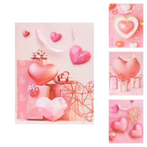 Darčeková taška s 18*23*8 srdiečka