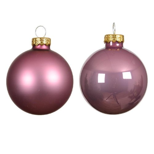 Guľa sklo s/8 lesk/matná vínoružový pr.7cm