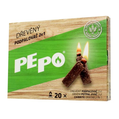 Pe-po drev.podpaľač 2v1,20 podpaľov