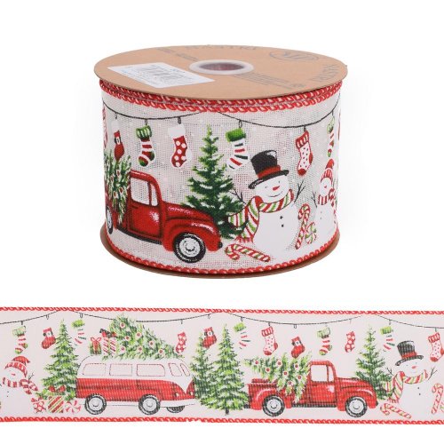 Stuha vian auto 6,3cm/10m 5047 - Vianočné dekorácie