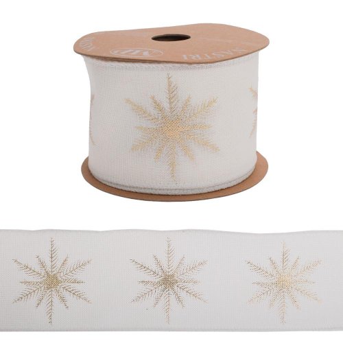 Stuha vian hviezda 6,3cm/10m 5087 - Vianočné dekorácie