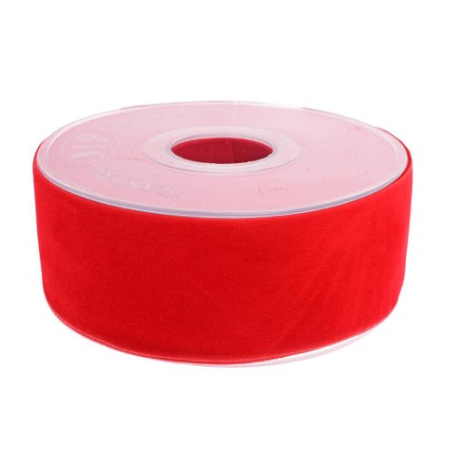 Stuha zamat červená 4cm/7m 3066g 08