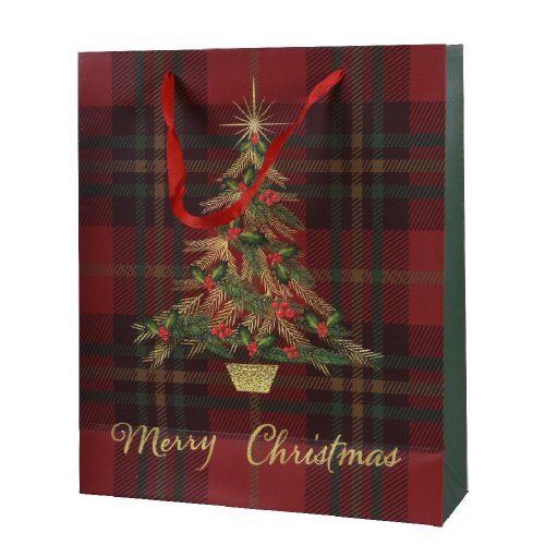 Taška vianočný papier xmas výška 24 × 18+8 cm 461813