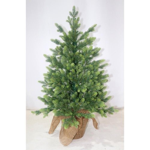 Vianočný stromček zaťaž. v jute 3d vetvička svetlá 90cm pe