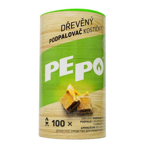 Pe-po drev.podpaľač 100 ks kocky - Vianočné osvetlenie