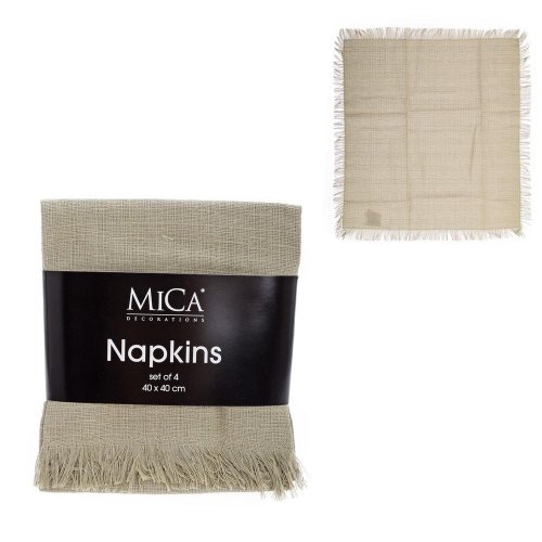 Obrúsky villia zelené, 4 kusy - d40xš40cm