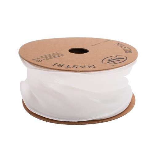 Stuha 4,5cmx10m biela 5122 01