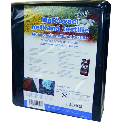 Netkaná textília jutabond čierna 1,6x5m/50g - Vianočné osvetlenie