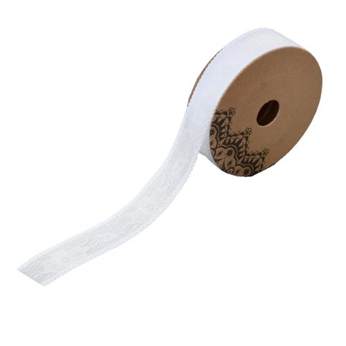 Stuha biela 2,5cmx10y hy-1510