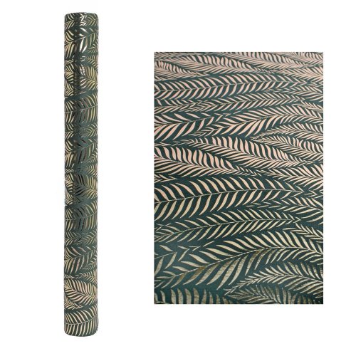 Štóla listy tm zelená 48cmx1,8m