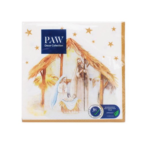 Sdl241400 servítky 33x33cm/20/3vrst. holy family blessing