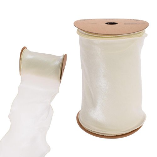 Stuha 15cmx10m krém 5122g 02 - Vianočné dekorácie