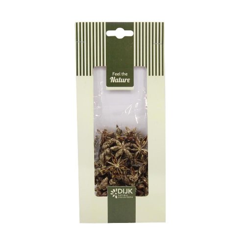 Star anise nature gold- wash 10x2x22cm