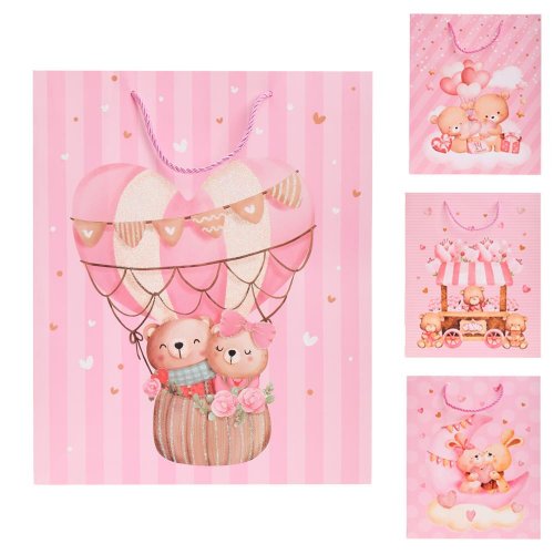 Darčeková taška m 32*26*12cm detská glitter