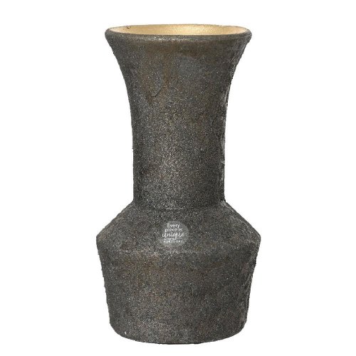 Váza terakota matná so zlat. trblietkou čierna pr.16/v30cm