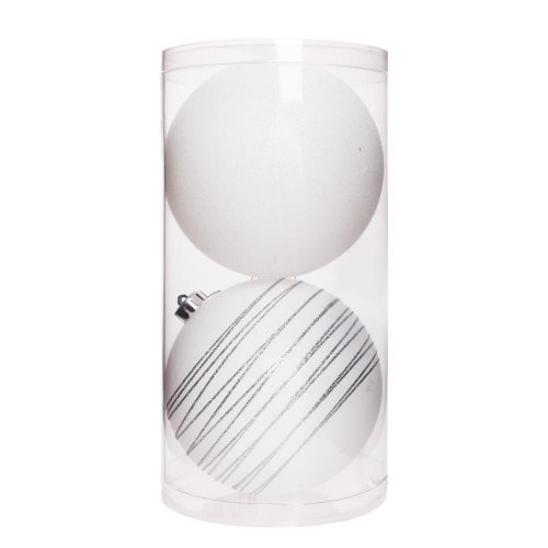 Gule plast. biele mat/glit s/2 15cm