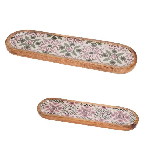 Podnos pr.40cm drev/keramika 2ass malá