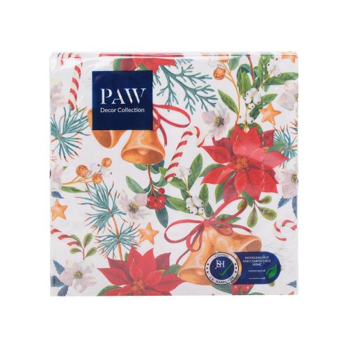 Sdl240300 servítky 33x33cm/20/3vrst. botanical noel