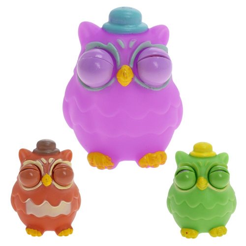 Stláčacie zvieratko sova 7cm