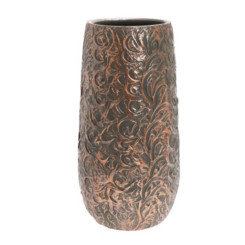 Váza okrúhly mica decorations arthur, zelený/terakota - h55xd21,5cm