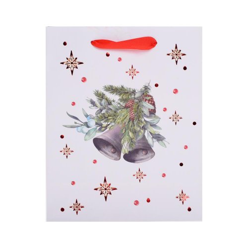 Agb2014103 taška darč. v25x20+10cm jingle bells