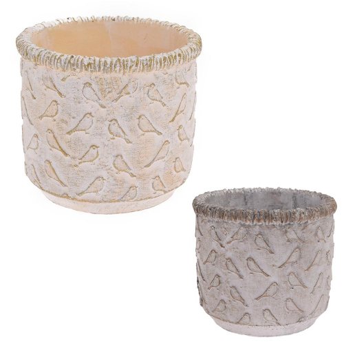 Obal cement okrúhly vtáčik 11,5x11,5x10cm