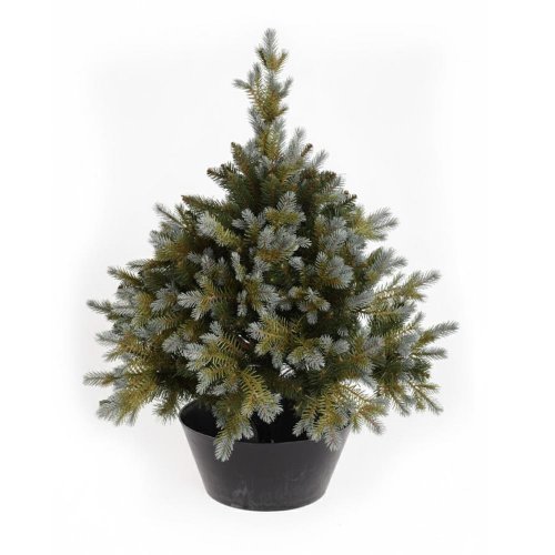 Vianočný strom strieb 3d+mix gh65 v mise 110cm - Vianočné stromčeky