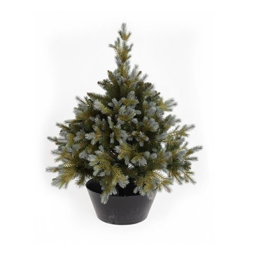 Vianočný strom strieb 3d+mix gh65 v mise 80cm - Vianočné stromčeky