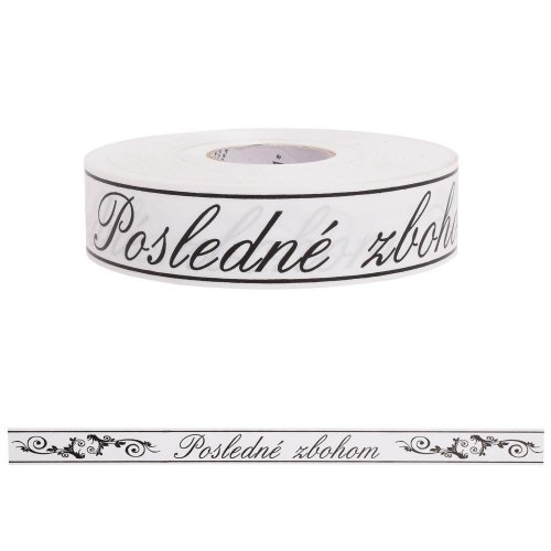 Stuha smútočná 3cm/100y bielo/čierna