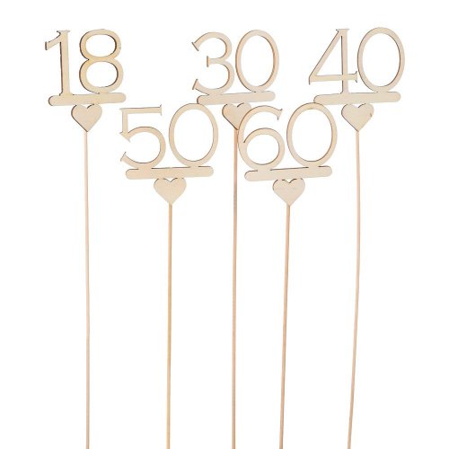 Zápich číslo/drevená dekorácia 8/25cm